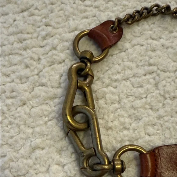 DSQUARED Brass and Leather Chain for jeans - Picture 3 of 4